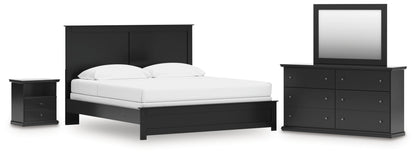 Maribel King Panel Bed, Dresser, Mirror and Nightstand - B138B65
