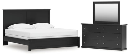 Maribel King Panel Bed with Dresser and Mirror - B138B62
