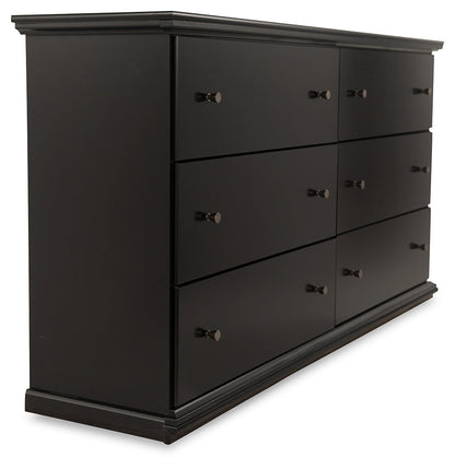 Maribel King Panel Bed with Dresser and Nightstand in Black from Ashley - Luna Furniture