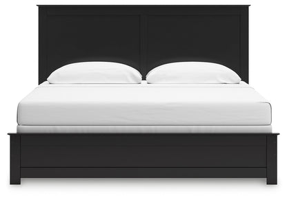 Maribel King Panel Bed with Dresser and Nightstand in Black from Ashley - Luna Furniture