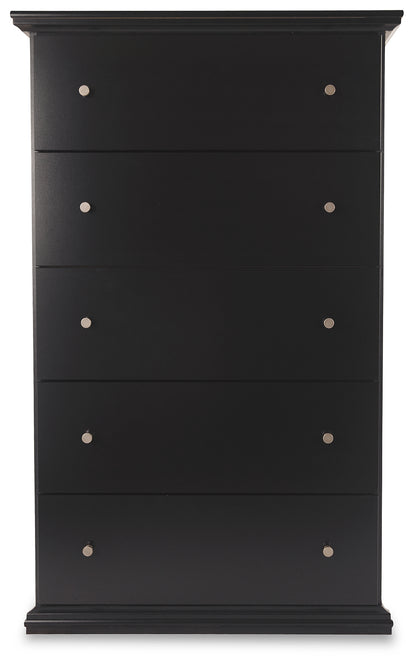 Maribel Queen Panel Bed, Dresser, Mirror, Chest and 2 Nightstands - B138B76