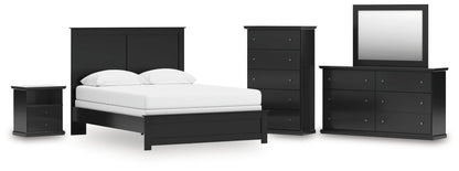 Maribel Queen Panel Bed, Dresser, Mirror, Chest and Nightstand - B138B75