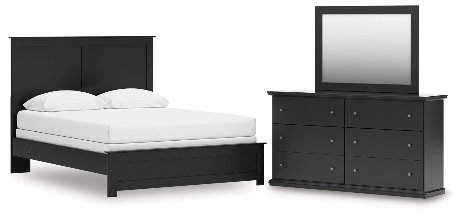 Maribel Queen Panel Bed with Dresser and Mirror - B138B72