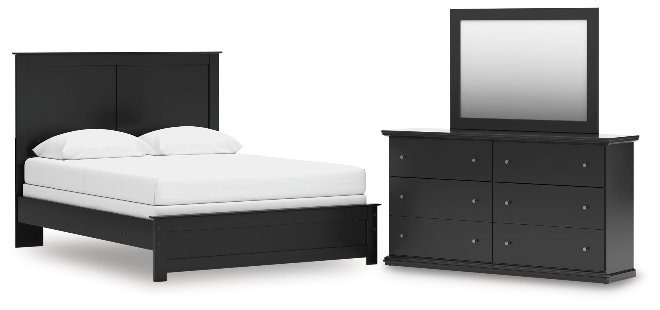 Maribel Queen Panel Bed with Dresser and Mirror - B138B72