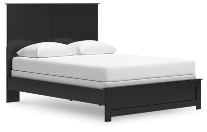Maribel Queen Panel Bed with Dresser and Nightstand in Black from Ashley - Luna Furniture