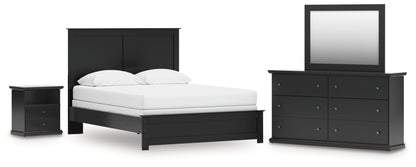 Maribel Queen Panel Bed with Dresser, Mirror and Nightstand - B138B73