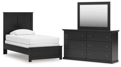 Maribel Twin Panel Bed, Dresser and Mirror - B138B71