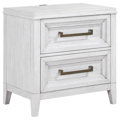 Marielle 2-drawer Nightstand Bedside Table Distressed White - 224842
