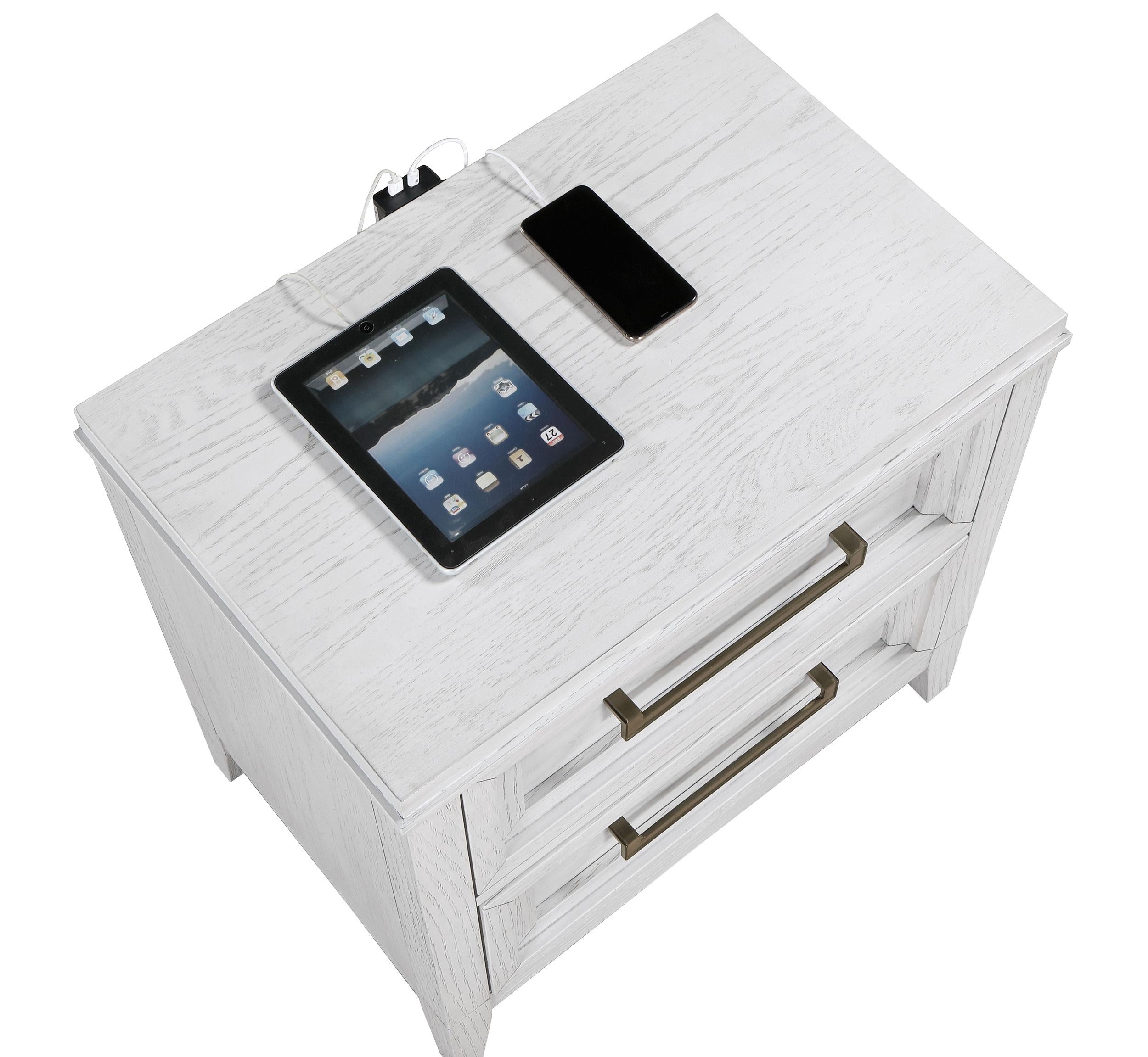 Marielle 2-drawer Nightstand Bedside Table Distressed White - 224842