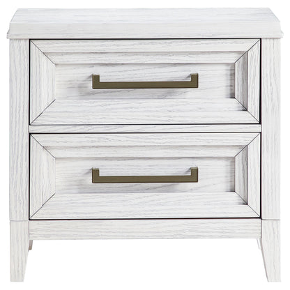 Marielle 2-drawer Nightstand Bedside Table Distressed White - 224842