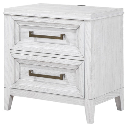 Marielle 2-drawer Nightstand Bedside Table Distressed White - 224842