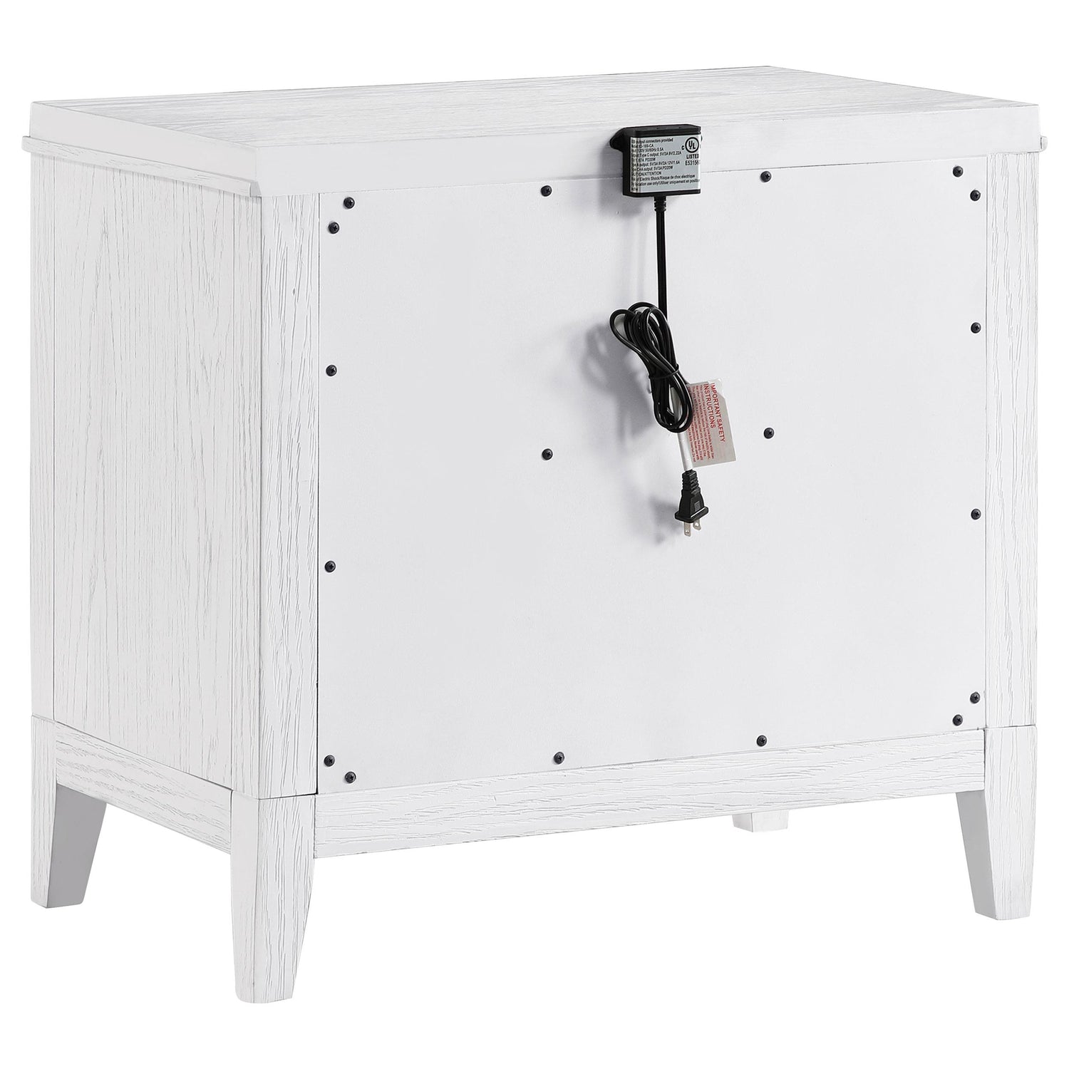 Marielle 2-drawer Nightstand Bedside Table Distressed White - 224842