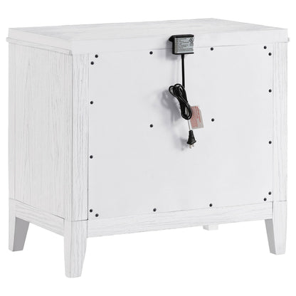 Marielle 2-drawer Nightstand Bedside Table Distressed White - 224842