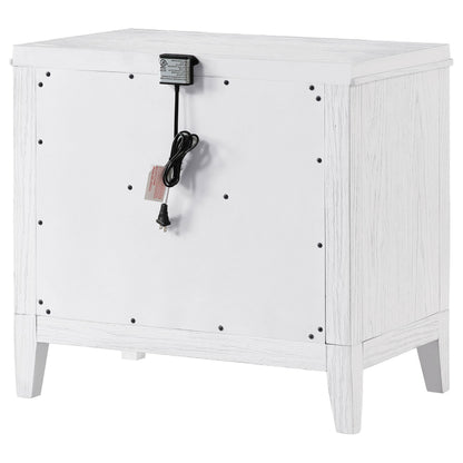 Marielle 2-drawer Nightstand Bedside Table Distressed White - 224842