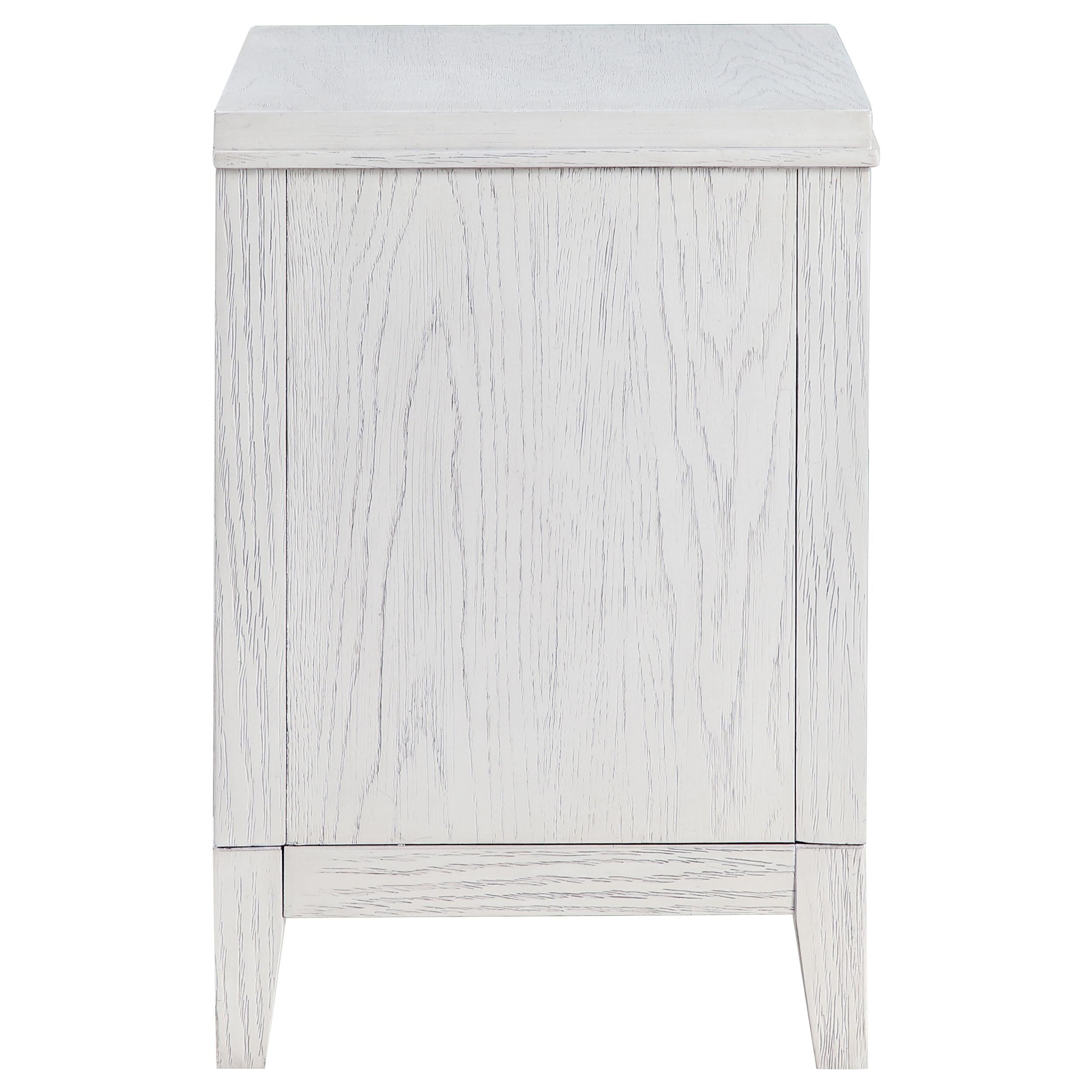 Marielle 2-drawer Nightstand Bedside Table Distressed White - 224842