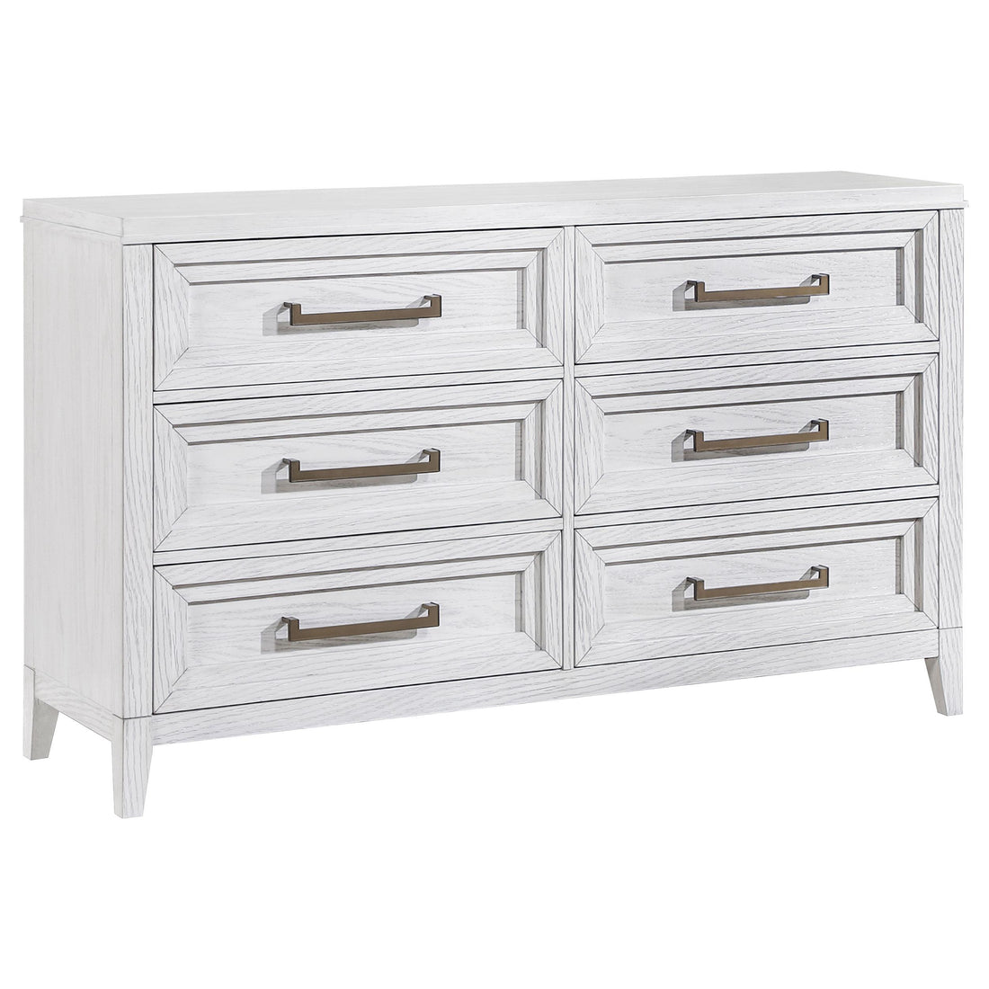 Marielle 6-drawer Bedroom Dresser Distressed White - 224843
