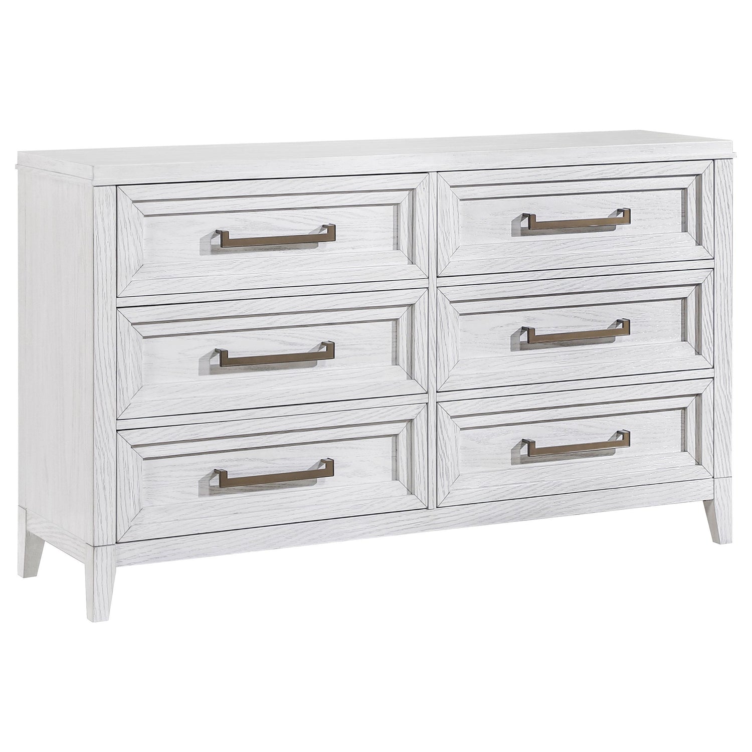 Marielle 6-drawer Bedroom Dresser Distressed White - 224843