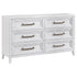 Marielle 6-drawer Bedroom Dresser Distressed White - 224843