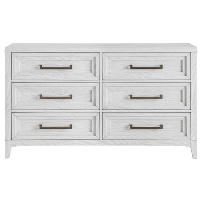 Marielle 6-drawer Bedroom Dresser Distressed White - 224843