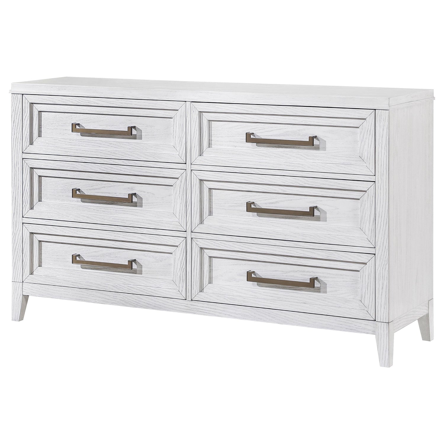 Marielle 6-drawer Bedroom Dresser Distressed White - 224843