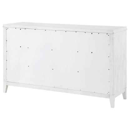 Marielle 6-drawer Bedroom Dresser Distressed White - 224843