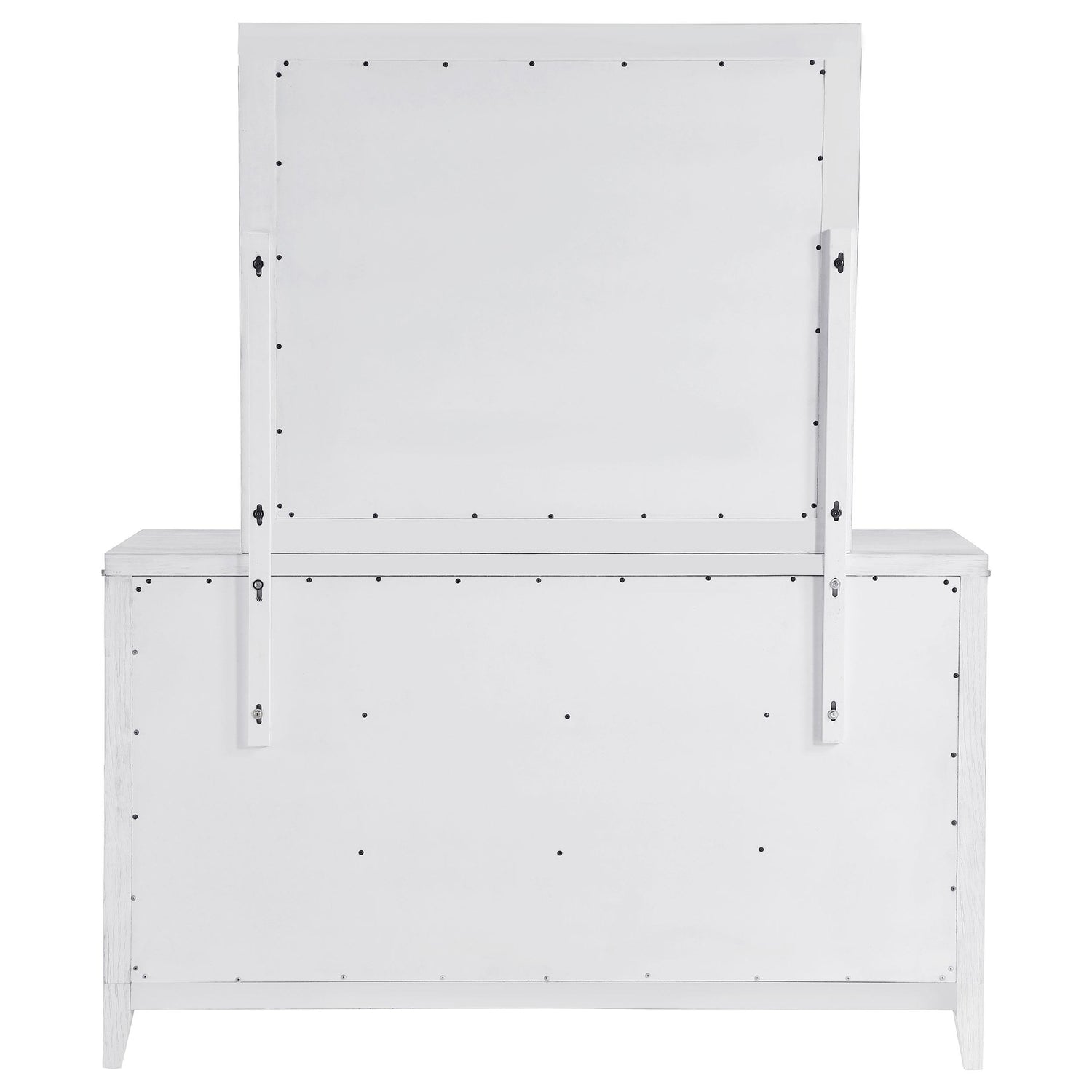 Marielle 6-drawer Dresser with Mirror Distressed White - 224843M