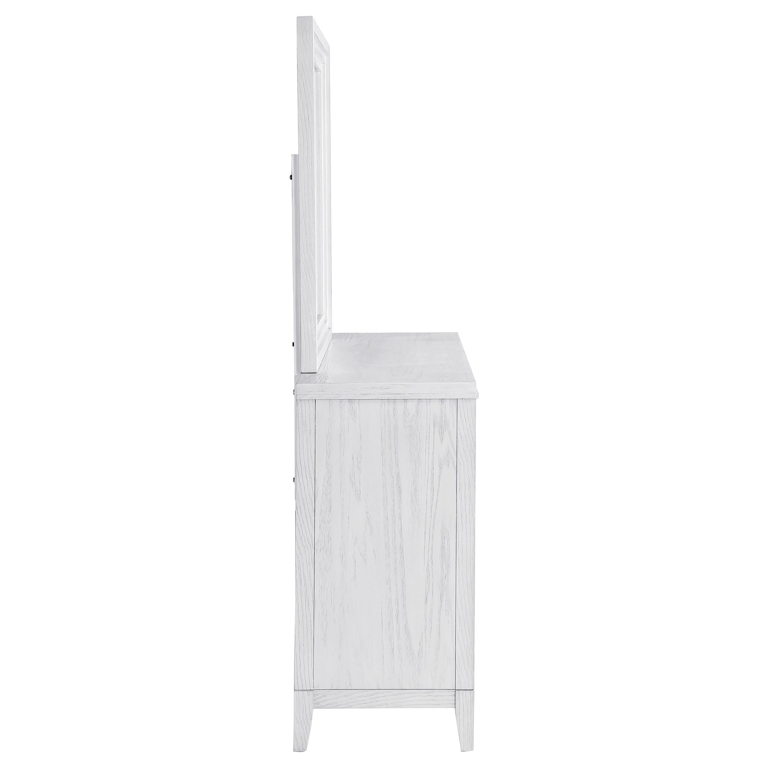 Marielle 6-drawer Dresser with Mirror Distressed White - 224843M