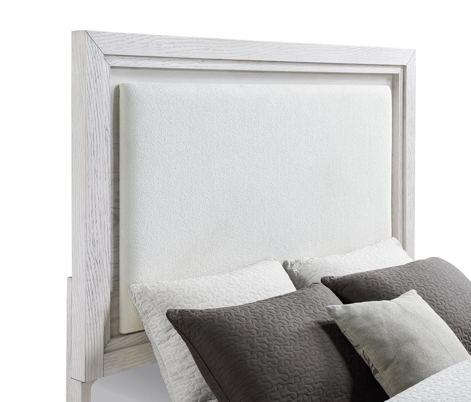 Marielle California King LED Panel Bed Distressed White - 224841KW