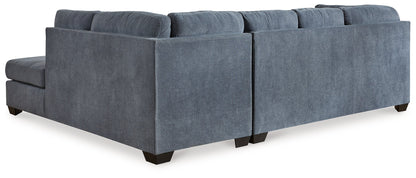 Marleton 2-Piece Sleeper Sectional with Ottoman in Denim - PKG015809