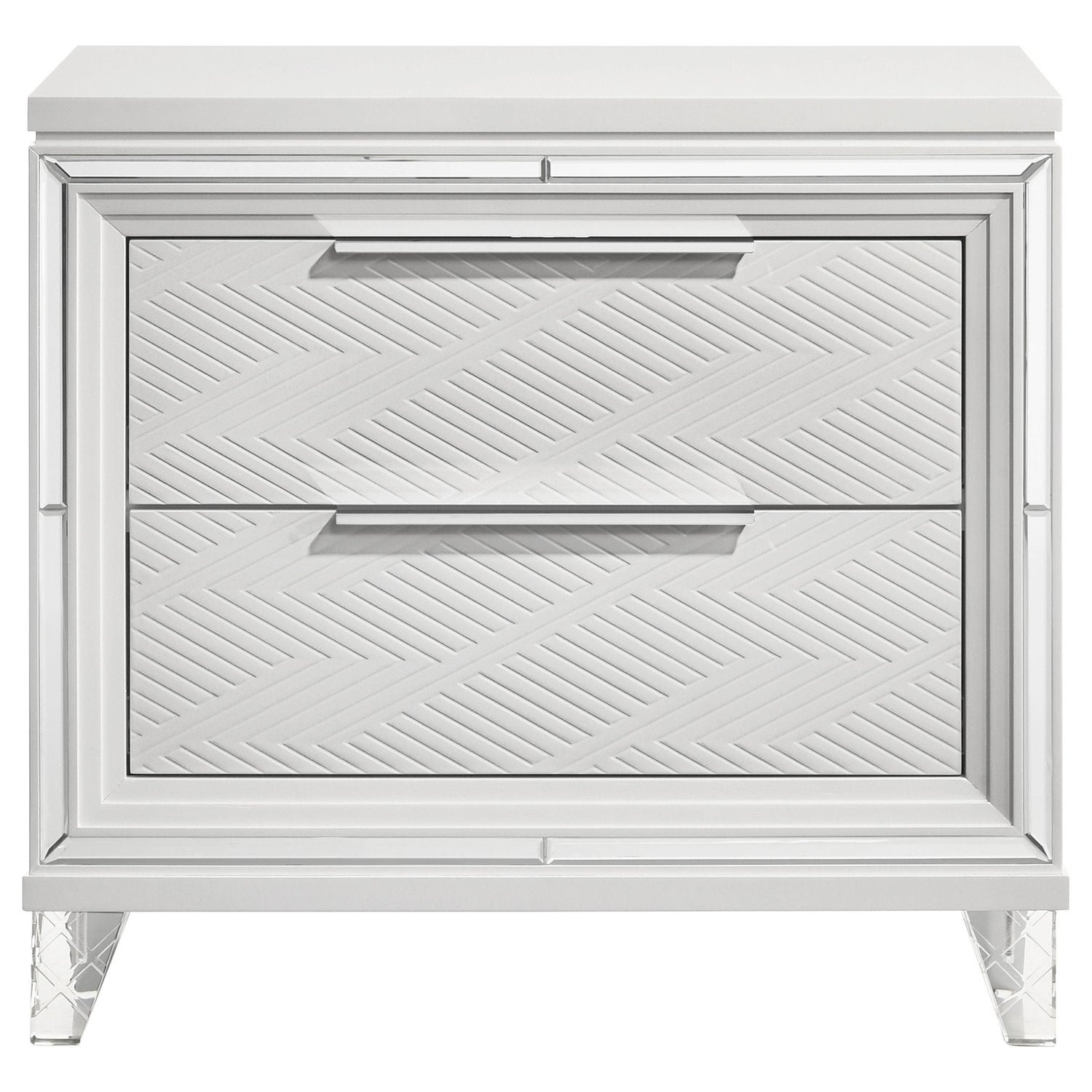 Marmore 2-drawer Nightstand Bedside Table White - 224962