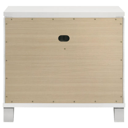 Marmore 2-drawer Nightstand Bedside Table White - 224962