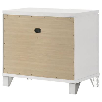 Marmore 2-drawer Nightstand Bedside Table White - 224962