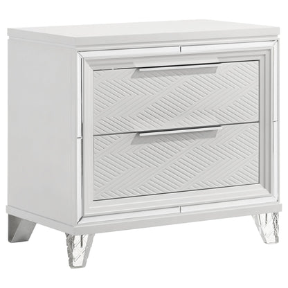 Marmore 4-piece California King Bedroom Set White - 224961KW-S4