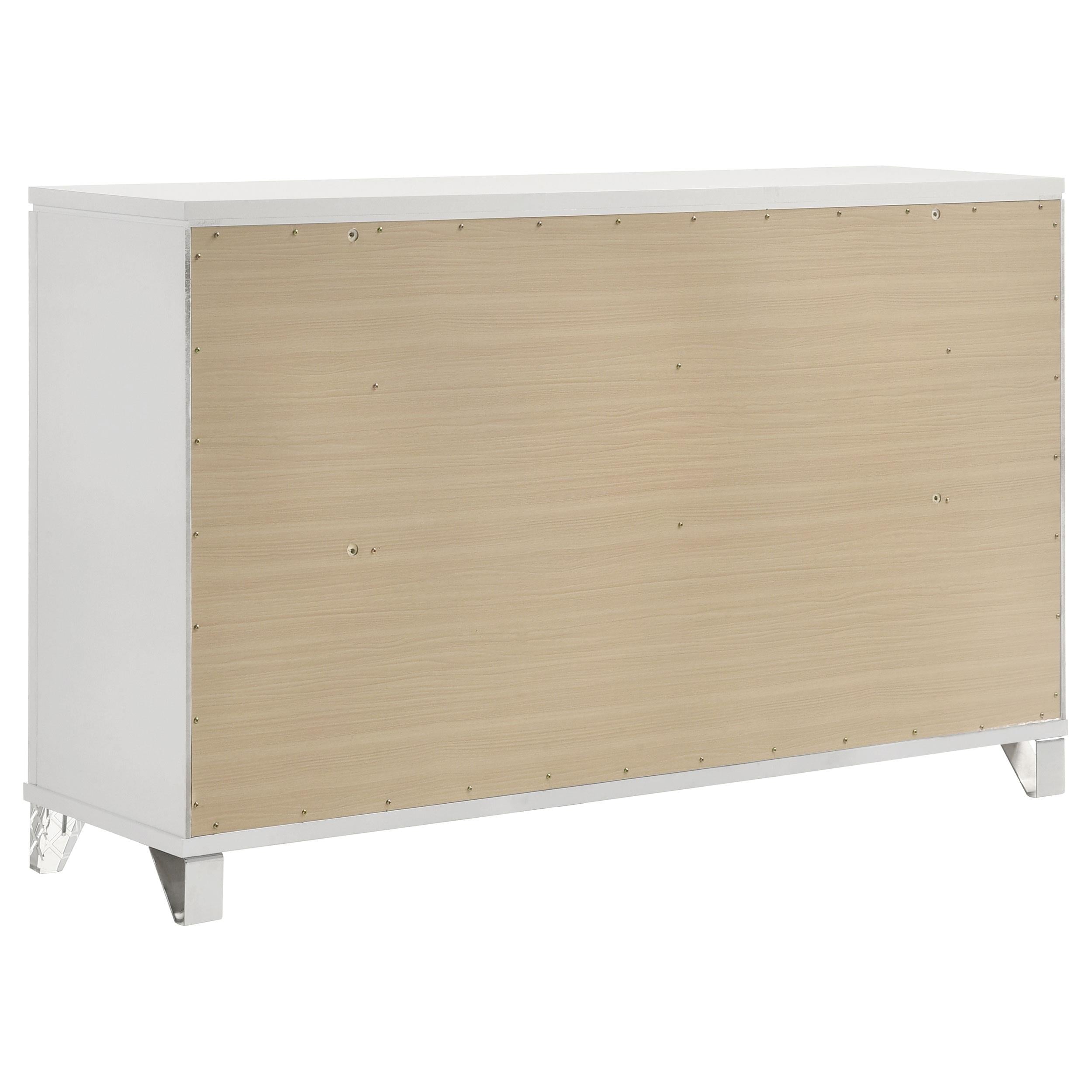 Marmore 4-piece California King Bedroom Set White - 224961KW-S4