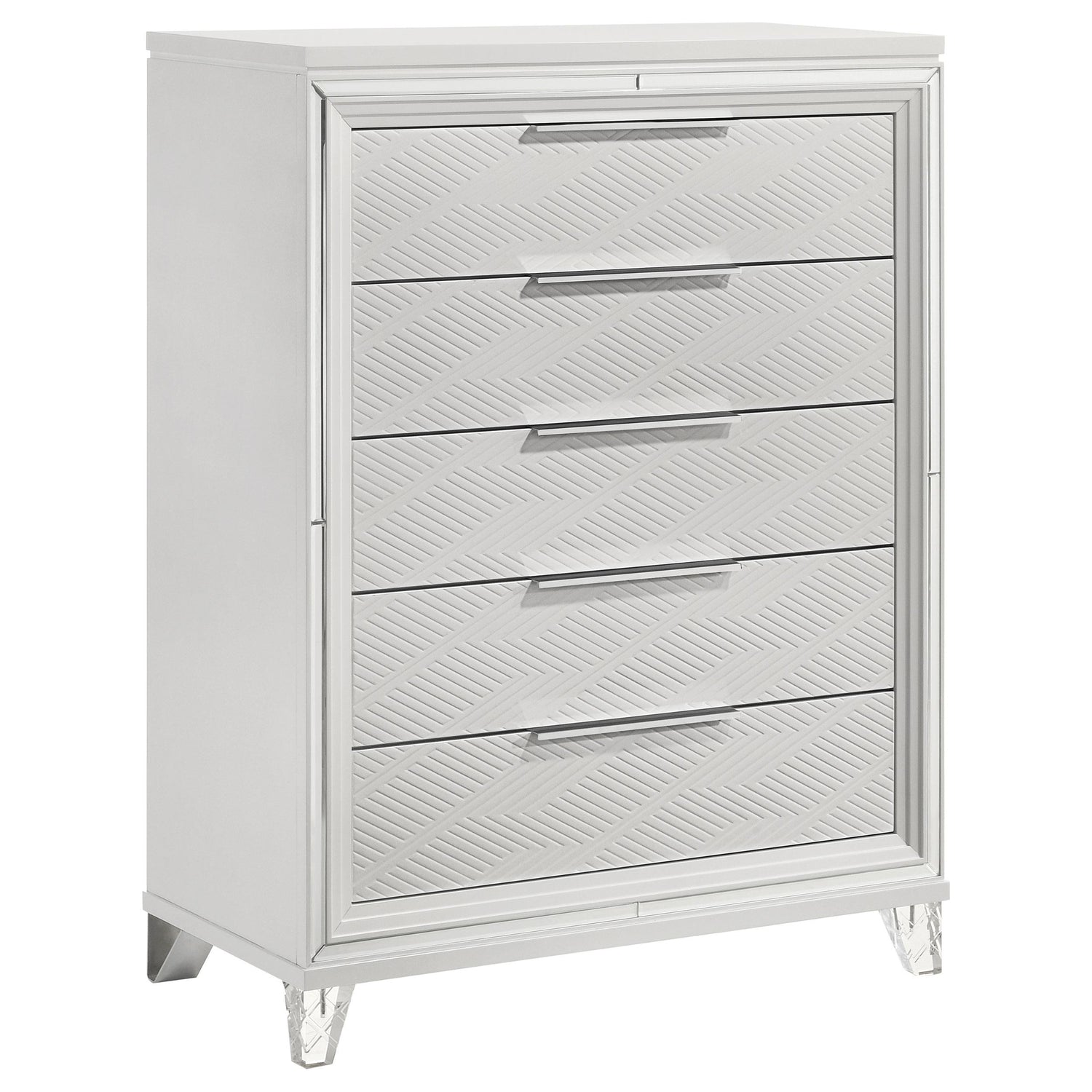 Marmore 5-piece California King Bedroom Set White - 224961KW-S5