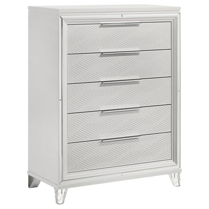 Marmore 5-piece California King Bedroom Set White - 224961KW-S5