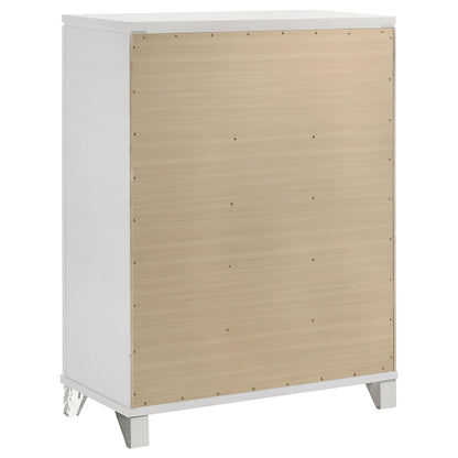 Marmore 5-piece California King Bedroom Set White - 224961KW-S5