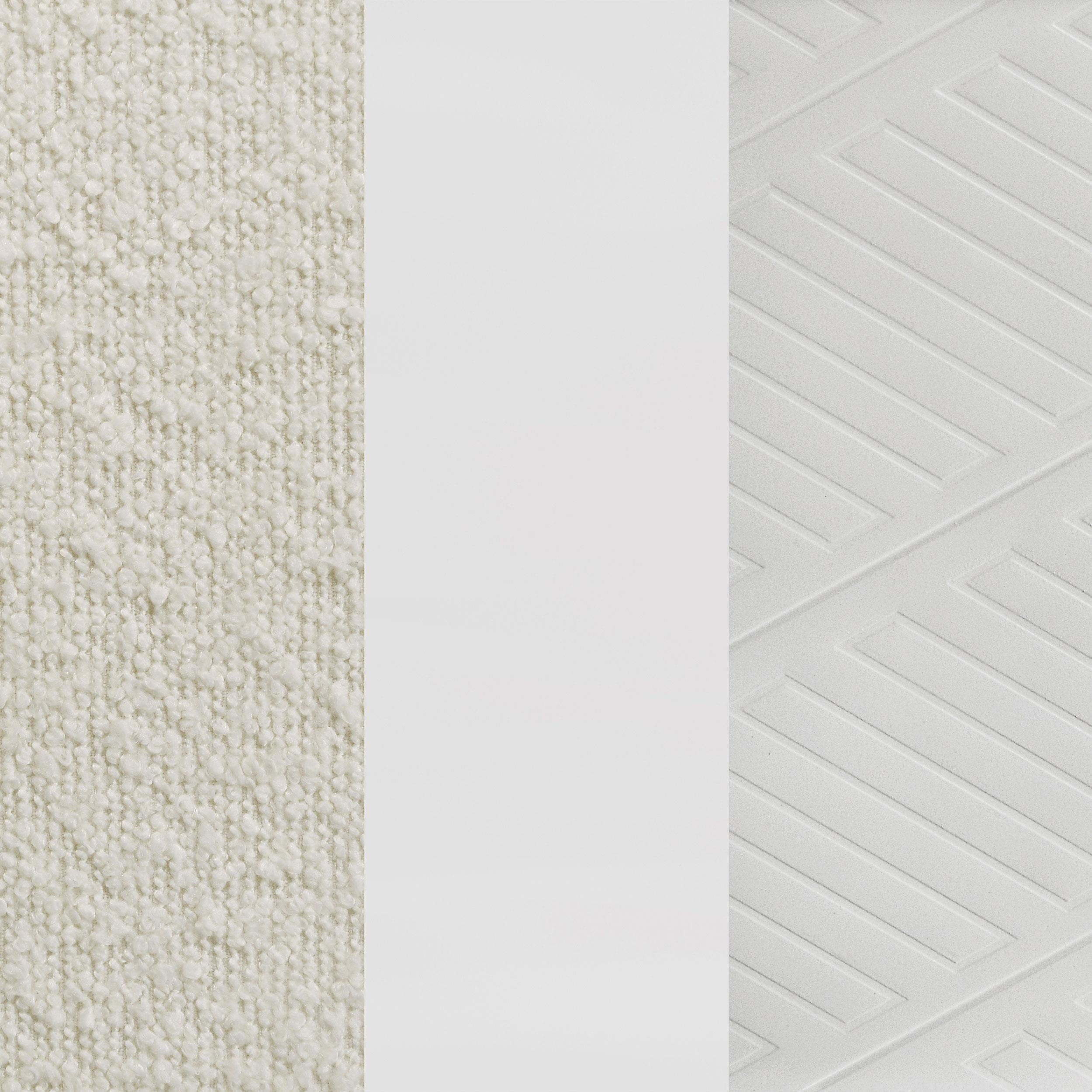 Marmore 64-inch Eastern King Panel Bed LED Headboard White - 224961KE
