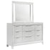 Marmore 9-drawer Dresser and LED Mirror White - 224963M