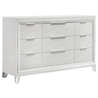 Marmore 9-drawer Dresser Cabinet White - 224963