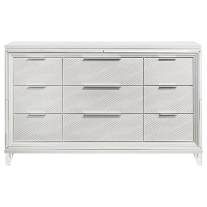 Marmore 9-drawer Dresser Cabinet White - 224963