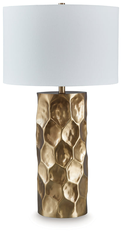 Marshawn Gold Finish Table Lamp - L207524