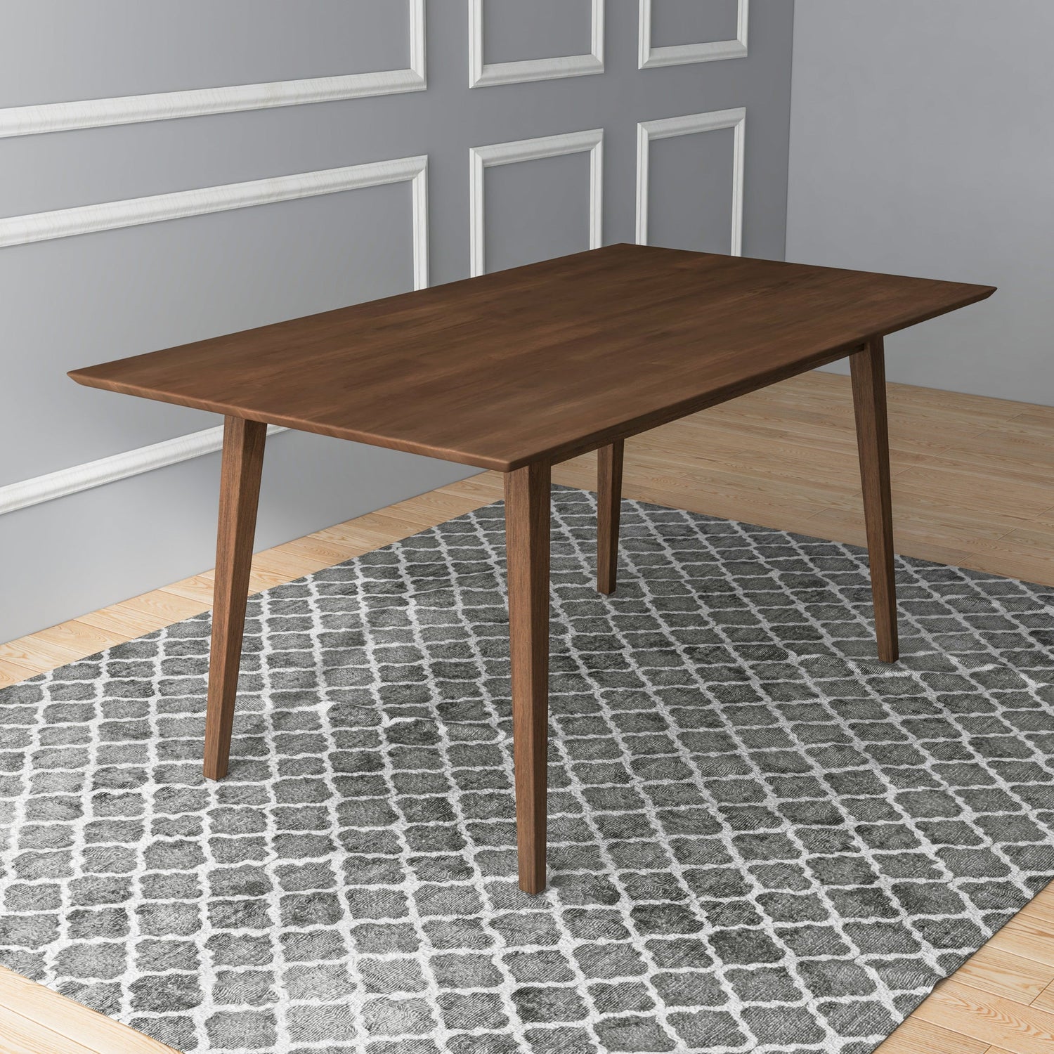 Mary Modern Style Solid Wood Rectangular Dining Kitchen Table 63" - DTB00600403