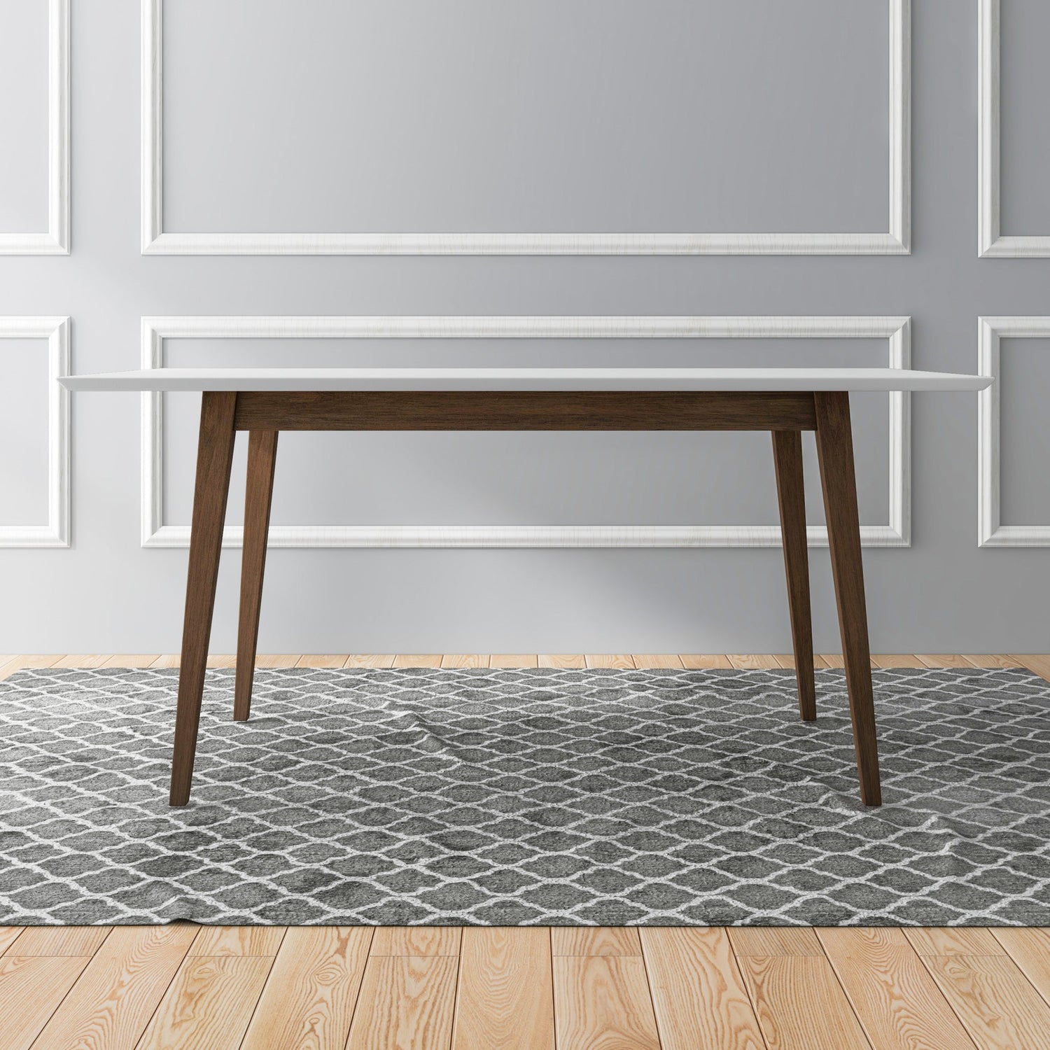 Mary Modern Style Solid Wood Rectangular Dining Kitchen Table 63" - DTB00600404