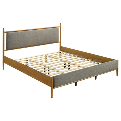Mason 46-inch Eastern King Panel Platform Bed Light Brown - 315914KE