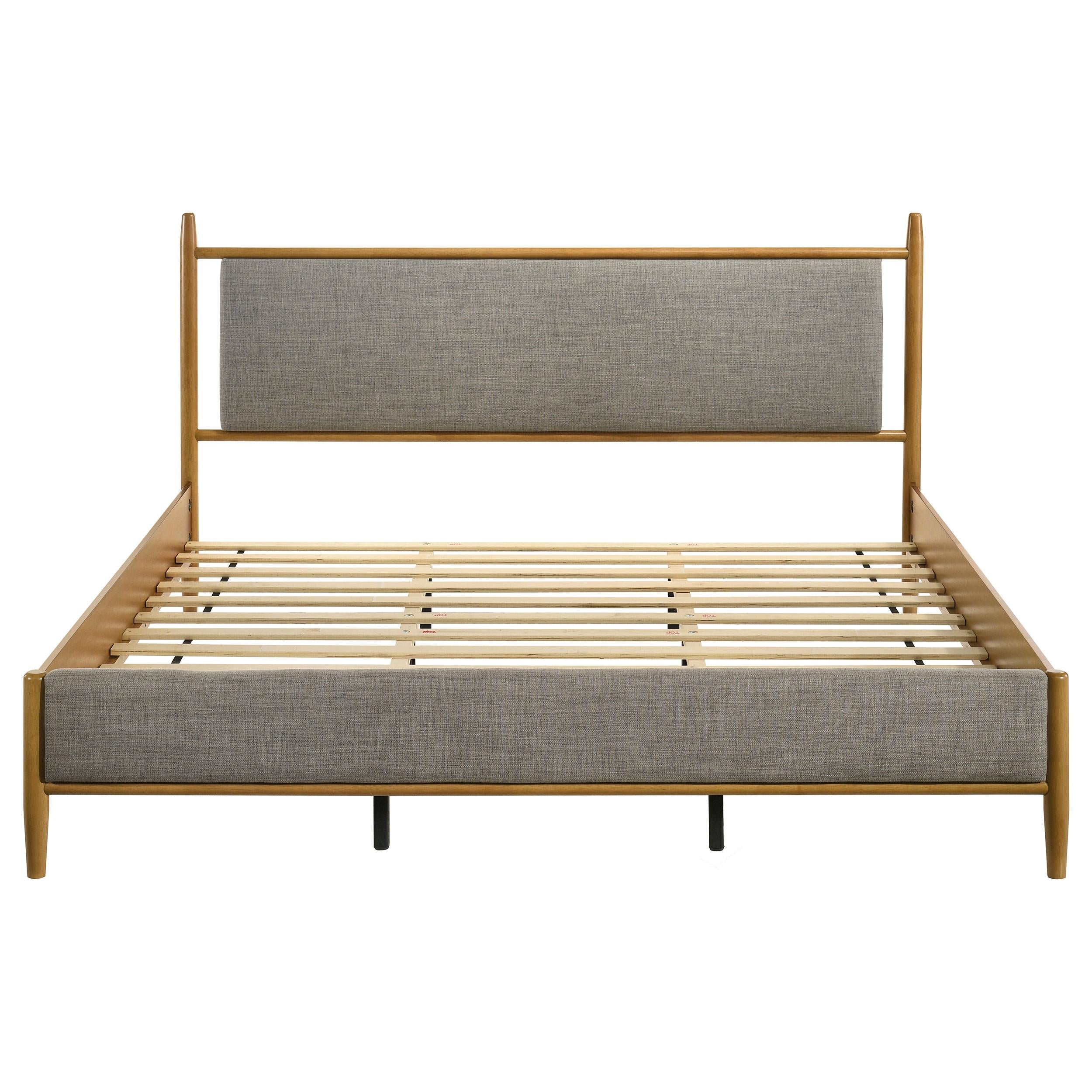 Mason 46-inch Eastern King Panel Platform Bed Light Brown - 315914KE