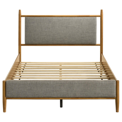 Mason 46-inch Full Panel Platform Bed Grey and Light Brown - 315914F