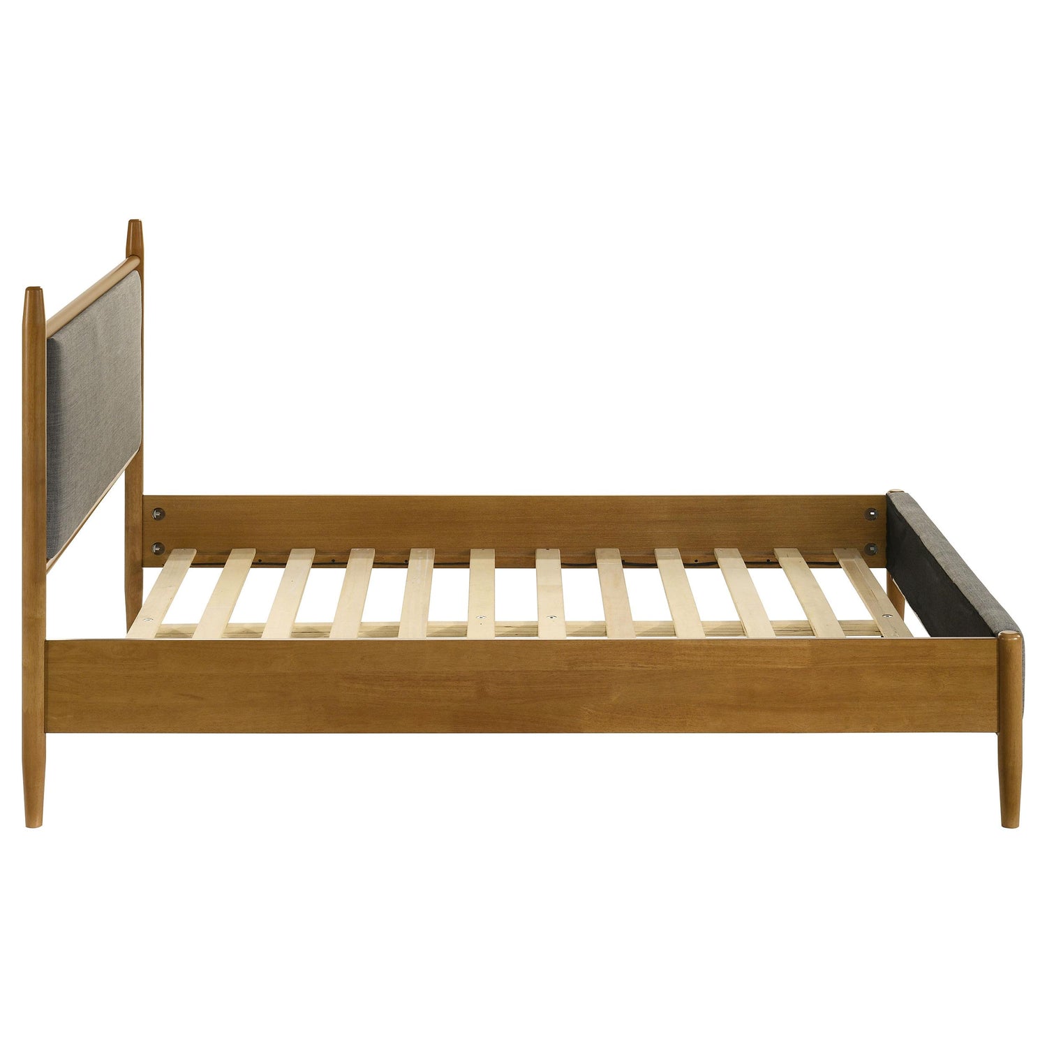 Mason 46-inch Full Panel Platform Bed Grey and Light Brown - 315914F