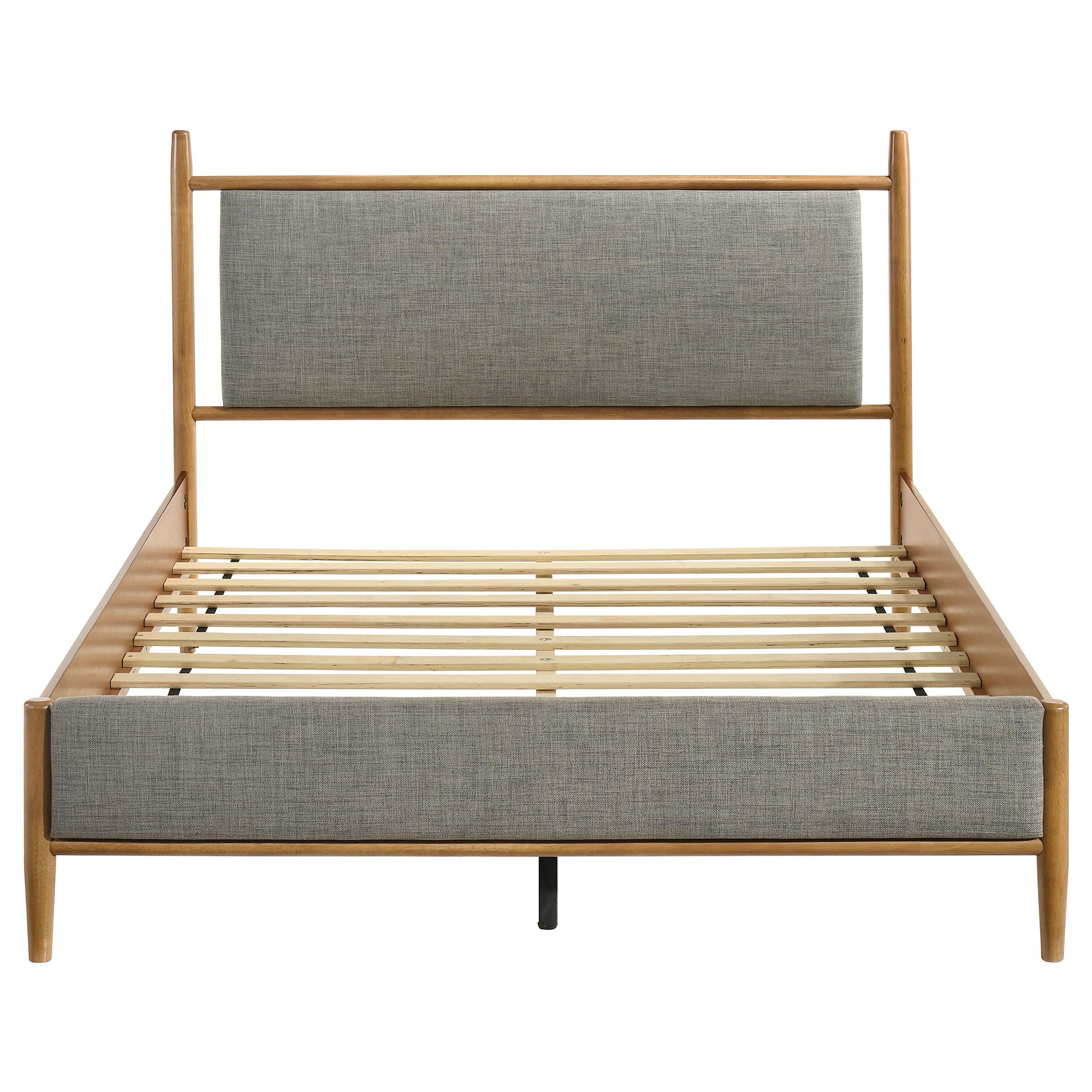 Mason 46-inch Queen Panel Platform Bed Grey and Light Brown - 315914Q