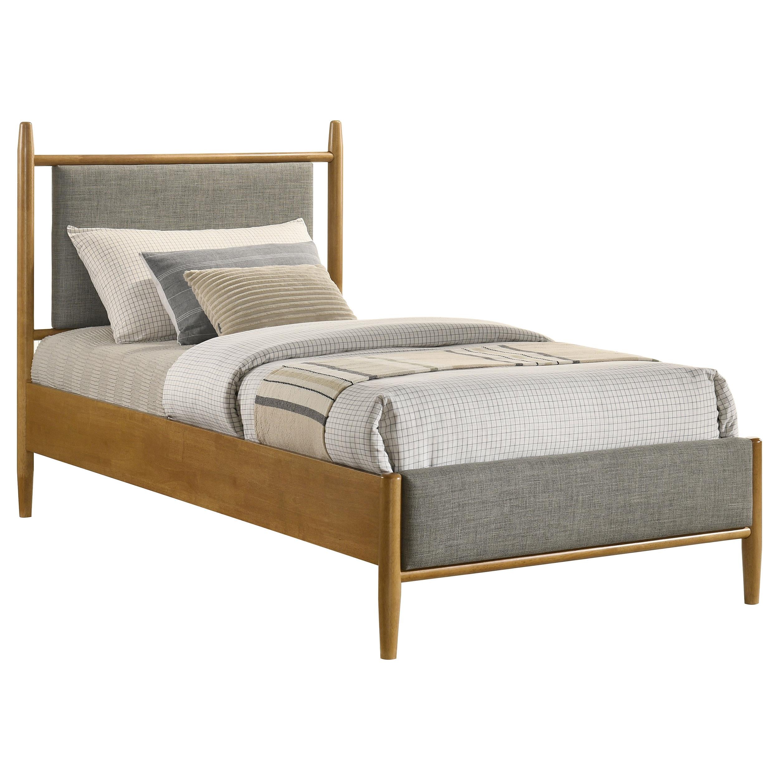 Mason 46-inch Twin Panel Platform Bed Grey and Light Brown - 315914T